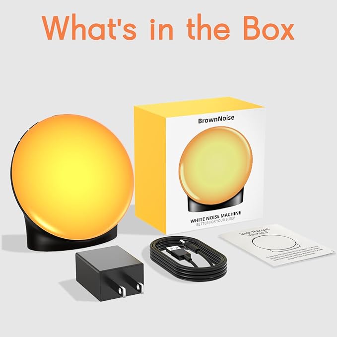 BrownNoise White Noise Machine with 30 Soothing Sounds 12 Colors Night Light and Sound Machine 36 Volume Levels 4 Timers and Memory Function 10 Adjustable Brightness Sleep Machine for Baby Adults Kids - Bloomnest