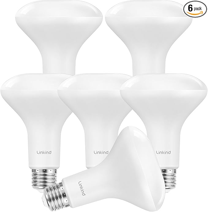 Linkind BR30 LED Flood Light Bulbs Indoor, 65W Equivalent Dimmable LED Recessed Bulbs, 10W 850 Lumens, 2700K Soft White E26 Base, Recessed Can Light Bulb for Bedroom Dining Room Bathroom, 6 Packs - Bloomnest