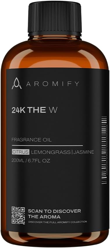 24K The W Diffuser Oil, 6.7 FL Oz, 200 mL, Luxury Hotel Scent for Home, Bathroom, Spa & Office, Hotel Aroma, Natural Essential Oil, Citrus & Lemongrass. - Bloomnest