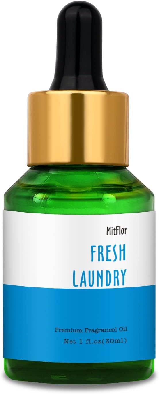 Fresh Laundry Fragrance Oil, MitFlor Single Scented Oil, Large Size Premium Grade Fragrance Oil for Soap & Candle Making, Aromatherapy Diffuser Oil, Refreshing Lemony Scent for Home Fragrance, 30 ml - Bloomnest