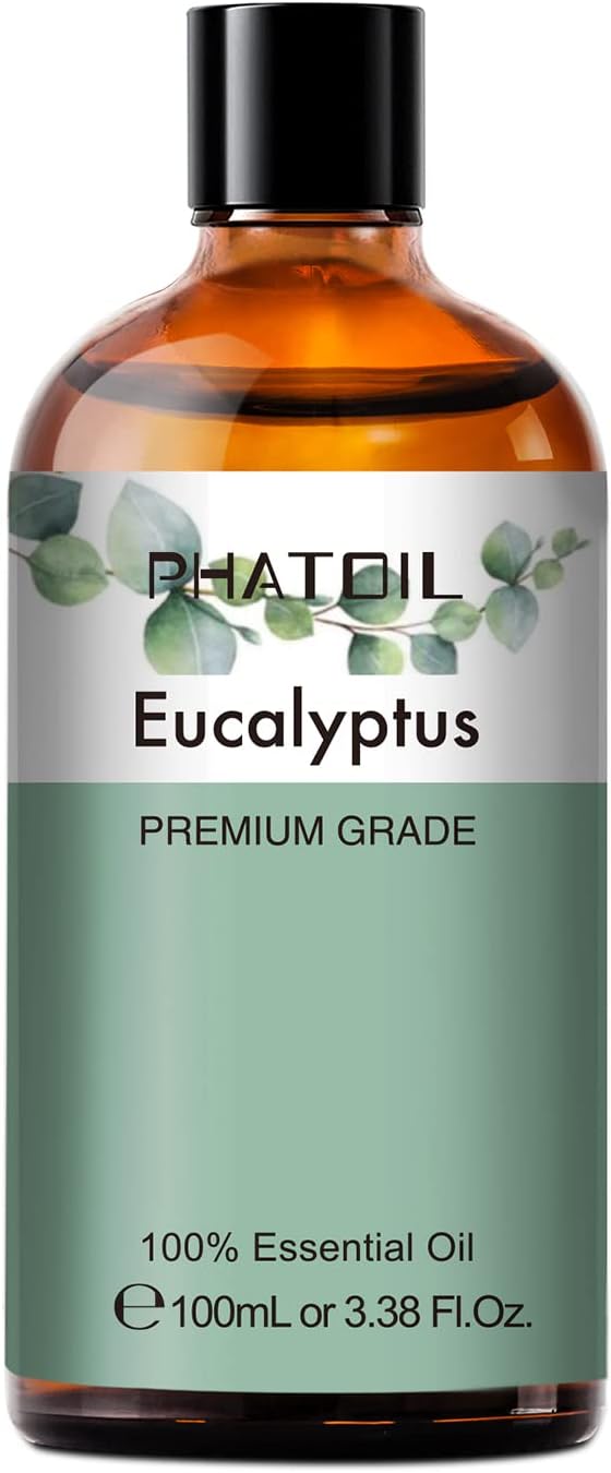 PHATOIL 100ML Eucalyptus Essential Oil, Eucalyptus Oil Essential Oils for Diffusers for Home, Soap Candle Making, Huge 3.38fl.oz Bottle - Bloomnest