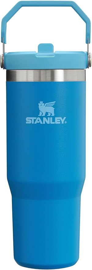 Stanley IceFlow Stainless Steel Tumbler - Vacuum Insulated Water Bottle for Home, Office or Car Reusable Cup with Straw Leak Resistant Flip Cold for 12 Hours or Iced for 2 Days, Azure, 30 OZ / 0.89 L - Bloomnest