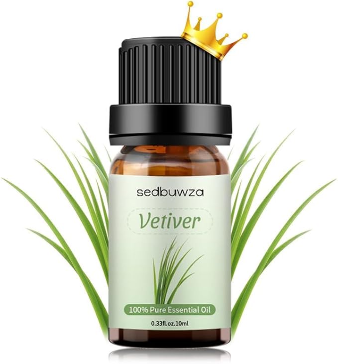 Sedbuwza Vetiver Essential Oil, Pure Organic Vetiver Fragrance Oil for Diffuser, Humidifier, Soap, Candle, Perfume Sedbuwza