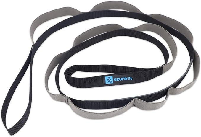 Premium Durable Stretch Straps with Loops, Stretching Strap for Physical Therapy, Multi-Loop Yoga Strap Fitness Exercise Strap for Yoga, Pilates, Dance, Flexibility&Exercise - Bloomnest