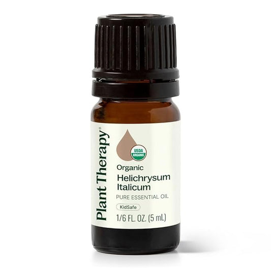 Plant Therapy Organic Helichrysum Italicum Essential Oil 100% Pure, USDA Certified Organic, Undiluted, Natural Aromatherapy, Therapeutic Grade 5 mL (1/6 oz) - Bloomnest