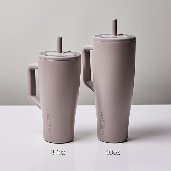 BrüMate Era 30 oz Tumbler with Handle and Straw | 100% Leakproof Insulated Water Bottle Tumbler with Lid and Flexible SoftSip Straw | Made of Stainless Steel | Cup Holder Friendly | 30oz (Houndstooth) - Bloomnest