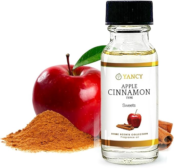 YANCY Apple Cinnamon Luxury Collection Fragrance Oil (1/2 oz), Warm Spiced Apple Aroma, Ideal for Diffusers, Oil Burners & Aroma Lamps, Cozy Scent for Fall Comfort YancySpa