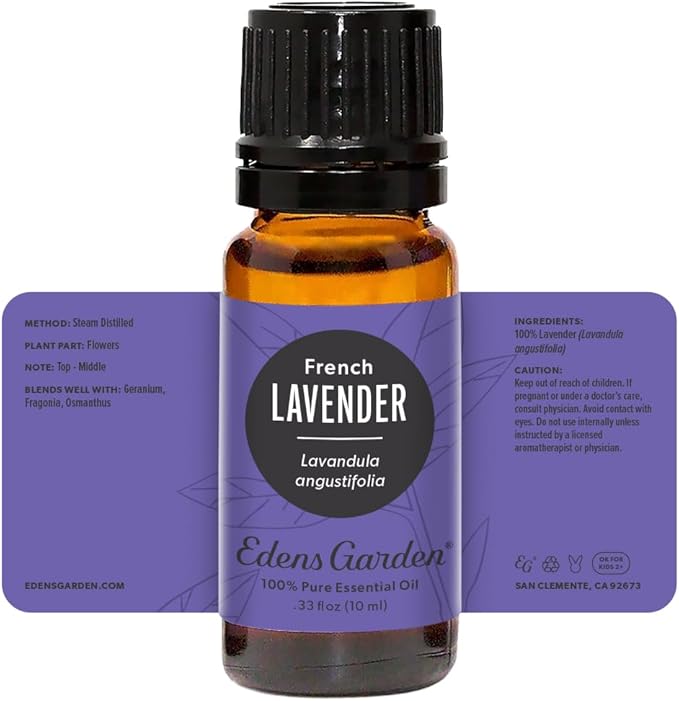 Edens Garden Lavender- French Essential Oil- 100% Pure Premium Grade, Undiluted, Natural, Therapeutic, Aromatherapy, The Best for Diffuser, Face, Laundry, Kid Safe 10 ml (.33 fl oz) EdensGarden