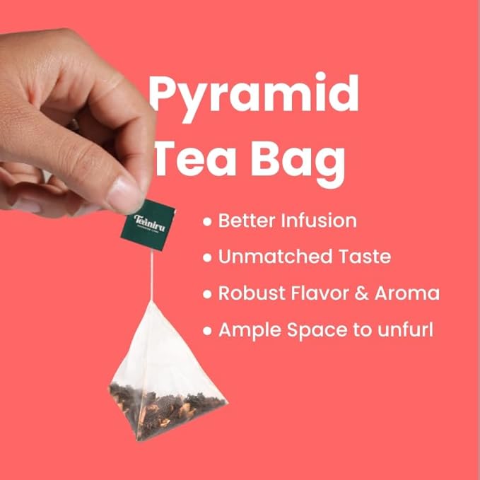 Teaniru, Rose Lemon Tea, 7 Pyramid Tea Bags in Individual Sachets | Relaxation Tea - Flavored Green Tea | 100% Natural Ingredients - Pure Leaf Tea | Brew Hot or Cold - Bloomnest