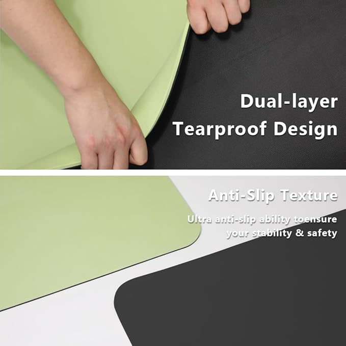 Yoga Mat Non-Slip Extra Thick 72"x32/24" Extra Wide Fitness Exercise Mat TPE Material High Elastic Hot Yoga Mat for Women Yoga Pilates Home Floor Workout (Cow Coffee)