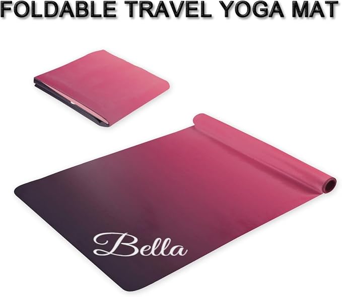 Custom Name Yoga Mat,Personalized Travel Yoga Exercise Mat,Non Slip,Perfect for Kids & Adults,Gradient Color E Series - Bloomnest