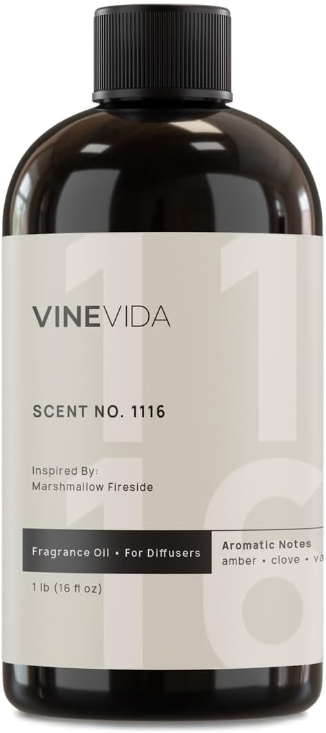 VINEVIDA [16 Fl Oz] Scent NO. 1116 Fragrance Oil for Cold Air Diffusers, Aromatic Notes of Amber Clove Vanilla, Essential Oils for Diffuser Oil Refill & Air Freshener Room Spray - Bloomnest