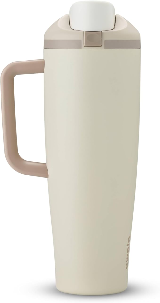 Owala FreeSip Tumbler - Stainless Steel - 40-oz. - Tan (Lightly Toasted) Owala