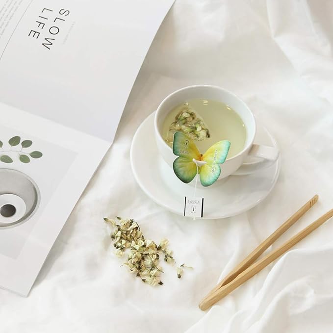 KKOKDAM Korean Tea Gift Set Sampler – 3 Flavor Pink Butterfly Tea Bag Sampler – Elegant Box for Tea Lovers - Perfect as Korean Gifts for Women - Bloomnest