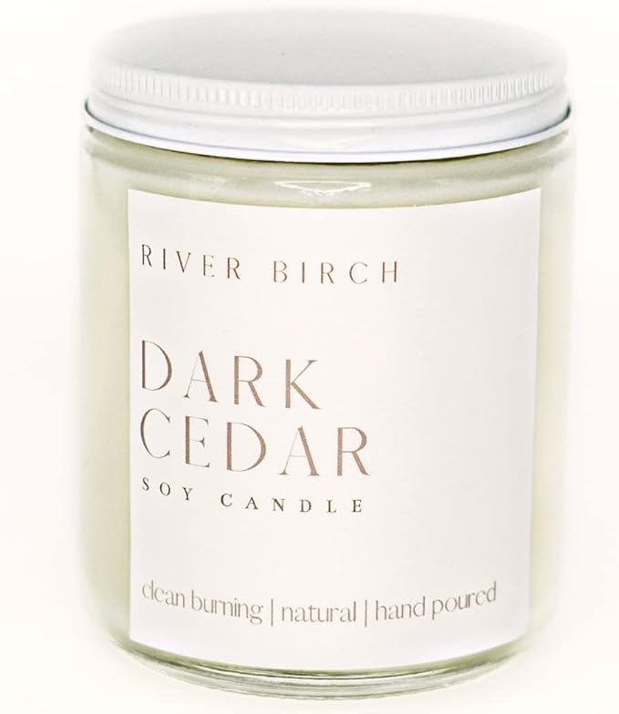 River Birch Candles Cedar Eucalyptus Scented Candle | Premium, All-Natural, Non-Toxic, Soy Candles | 8.5oz 40 Hr Burn Time | Cozy Relaxing Gifts for Home - Bloomnest