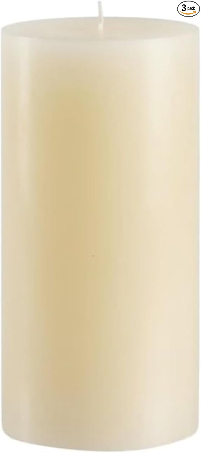 Mister Candle Dripless Vanilla Scented Ivory Pillar Candle Hand Made Vanilla Pillar Candles with Essential Oils for Home Decor, Premium Wax, 100 Hr Burn Time (4x6 inch) - Bloomnest