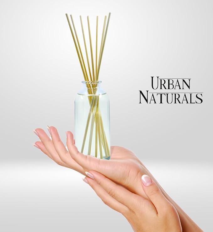 Urban Naturals Pumpkin Brulee Scented Sticks Reed Diffuser Oil Set | Fall & Winter Home Scent | Creamy Pumpkin Pie, Nutmeg & French Vanilla | Beautiful Autumn Home Decor | Great Gift Idea - Bloomnest