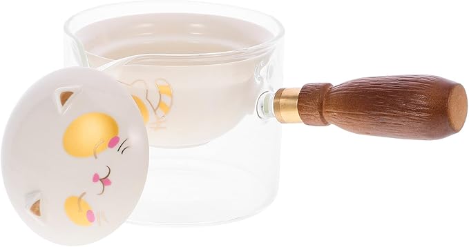 Ceramic Teapot Rotating Side Handle for Smooth Pouring Small Capacity Household Tea Pot for Brewing Loose Leaf Tea Easy to