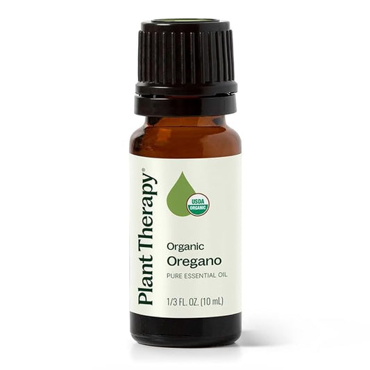 Plant Therapy Organic Oregano Essential Oil 100% Pure, USDA Certified Organic, Undiluted, Natural Aromatherapy, Therapeutic Grade 10 mL (1/3 oz) - Bloomnest
