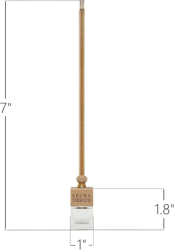 4-Pack Refillable Car Air Freshener Hanging Diffuser Empty Glass Bottle with Wooden Cap & Reed Sticks Essential Oil Aromatherapy Pendant Drift Car Fresheners for Women Men-Car Accessories - Bloomnest