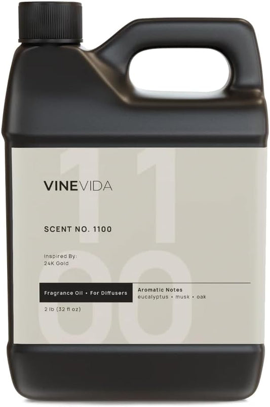 VINEVIDA [32 Fl Oz] Scent NO. 1100 Fragrance Oil for Cold Air Diffusers, Aromatic Notes of Eucalyptus, Lavender & Musk Essential Oils for Diffuser Oil Refill & Air Freshener Room Spray - Bloomnest