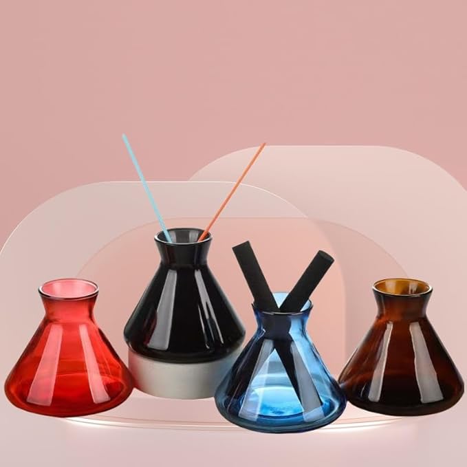 200ml Blue Glass Reed Diffuser Bottles,Empty Refillable Diffuser Bottle for Essential Oils,Aromatherapy Container for DIY Replacement Diffuser,Reed Sticks,Crafts Decor Bloomnest