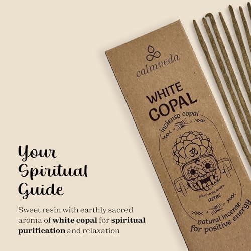 White Copal Incense Sticks Mexico - (40+ Sticks) Thick, Natural Resin Incense & Clean Charcoal Free Made from Upcycled Flowers | Sweet Smelling Spiritual Incense for Purification (Incienso De Copal)… - Bloomnest