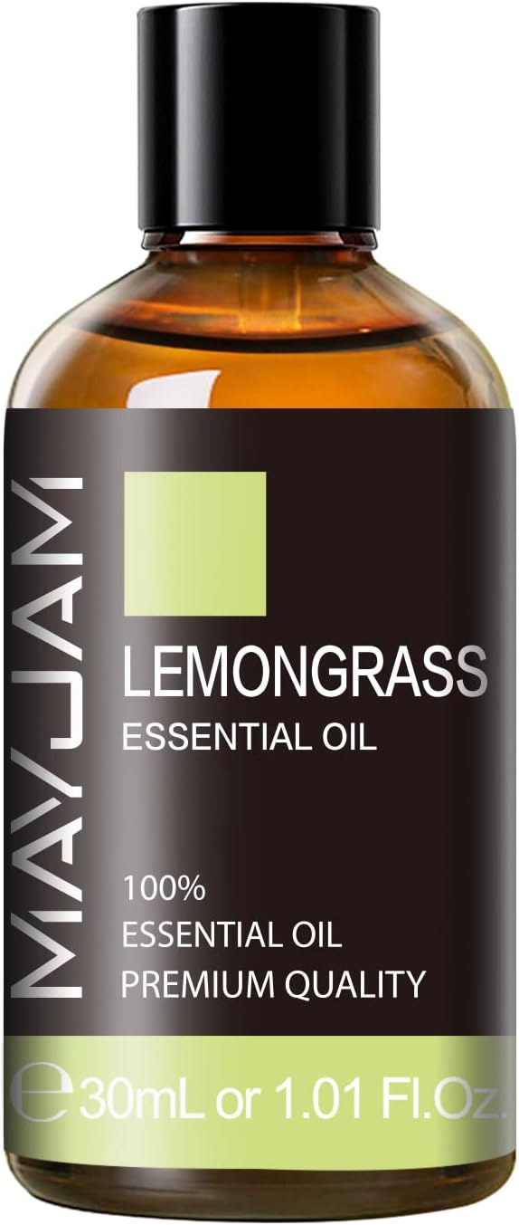 Lemongrass Essential Oil 30ML/1.01FL.OZ, MAYJAM Premium Lemongrass Oil Essential Oils with Glass Dropper, Great for Aromatherapy Diffuser and Candle Soap Making - Bloomnest