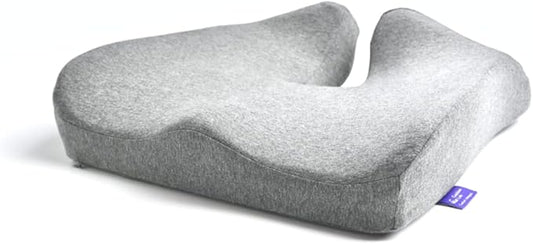 C CUSHION LAB Patented Pressure Relief Seat Cushion for Long Sitting Hours on Office/Home Chair, Car, Wheelchair - Extra-Dense Memory Foam for Hip, Tailbone, Coccyx, Sciatica - Light Grey - Bloomnest