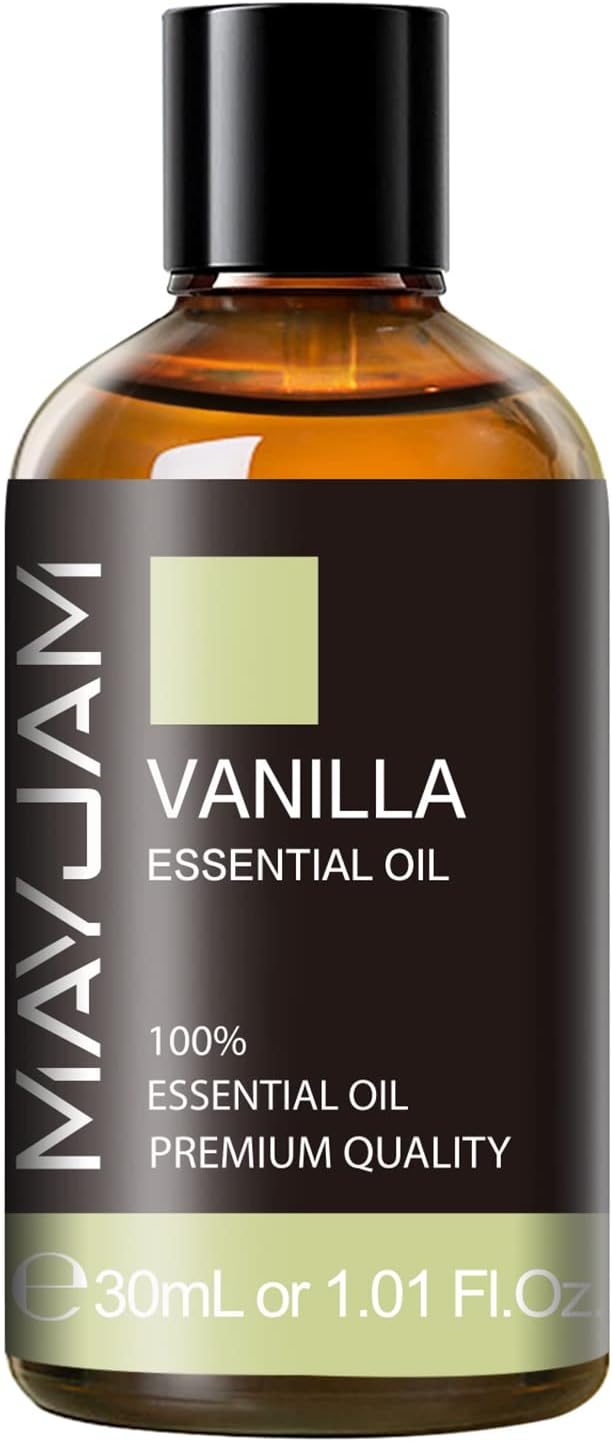 Vanilla Essential Oil 30ml/1.01fl.oz, MAYJAM Premium Vanilla Oils for Aromatherapy, Diffuser, Soap Making, Candle Making, Long Lasting Scents - Bloomnest