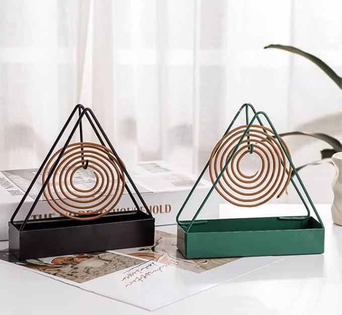 Designer Portable Iron Mosquito Coil Holder with Handle - Fireproof Material Incense Holder - Bloomnest
