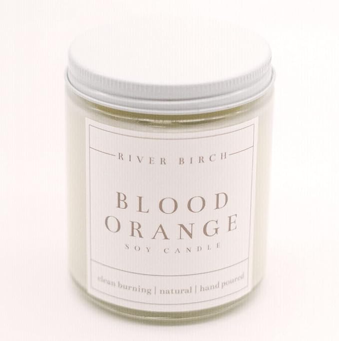River Birch Candles Blood Orange Scented Candle | Premium, All-Natural, Non-Toxic, Soy Candles | 8.5oz 40 Hr Burn Time | Cozy Relaxing Gifts for Home - Bloomnest