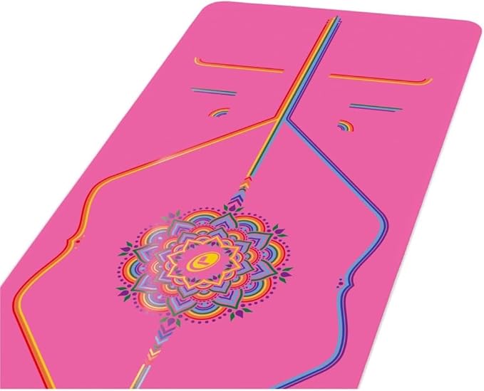 Liforme Travel Yoga mat – Patented Alignment System, Warrior-Like Grip, Non-Slip, Eco-Friendly, Ultra-Lightweight and Sweat Resistant, Made with Natural Rubber