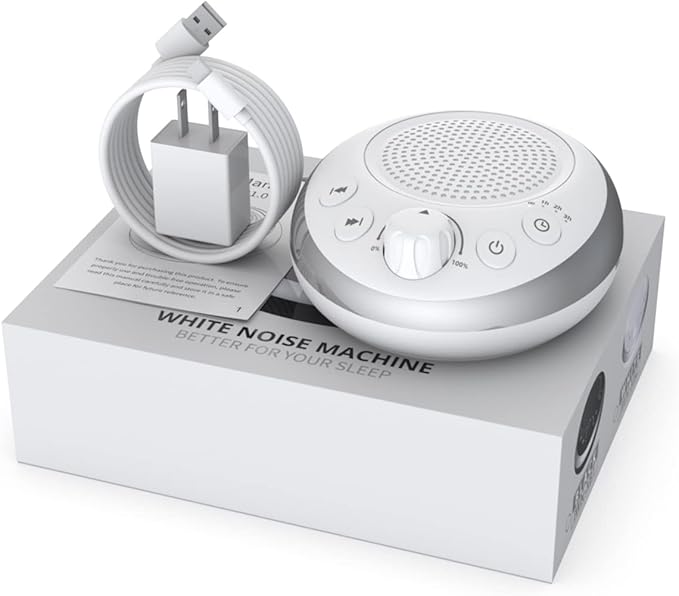 Loud Pink Noise Machine Sleep Machine Nostop 30 Soothing Sounds for Baby Kids Adults Sleep Pinknoise Machine 36-Level Vol Auto-Off Timer Memory Function for Home Travel Office