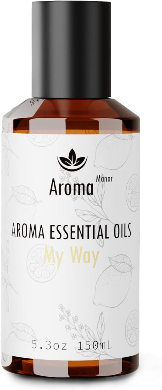 Hotel Scent Essential Oil - My Way - Luxury Hotel Inspired Home Aromatherapy Diffuser Oil - Lemon, Bergamot, Orange Blossom- for Diffuser, Humidifier, Ultrasonic, Reed - 150ML - Bloomnest