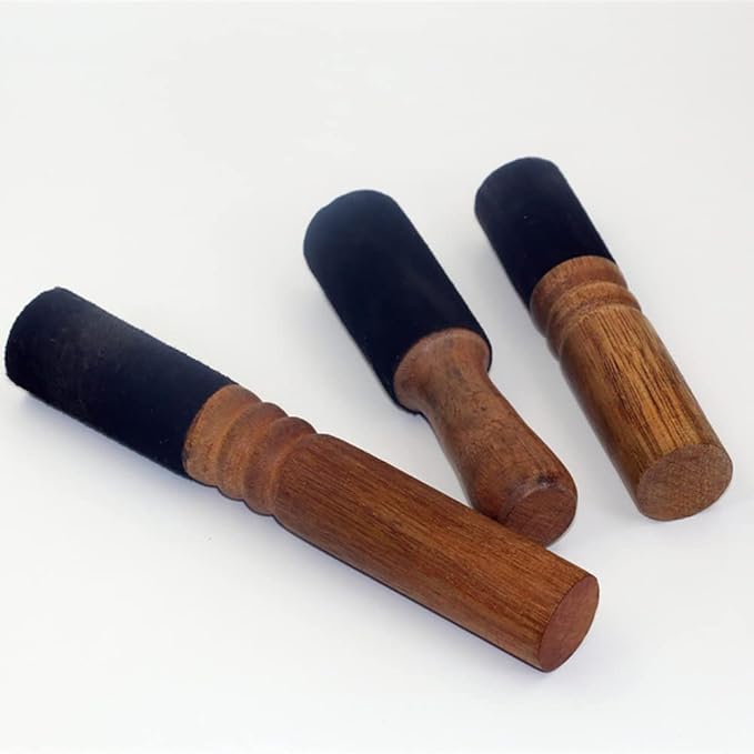 Tibetan Singing Bowl Mallet Striker Leather Wrapped Striker Wooden Sound Bowl Stick for Meditation Yoga Relaxation - Bloomnest