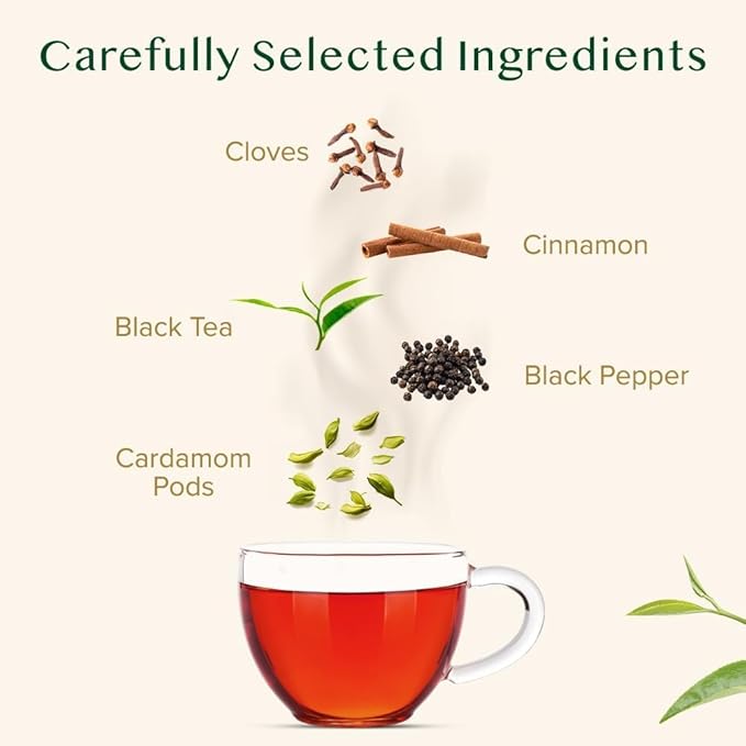 VAHDAM, India's Original Masala Chai Tea Loose Leaf (50 Cups/3.53oz) Blend Of Black Tea, Cinnamon, Cardamom, Cloves & Black Pepper | Ancient Indian House Recipe Of Spiced Masala Tea - Bloomnest