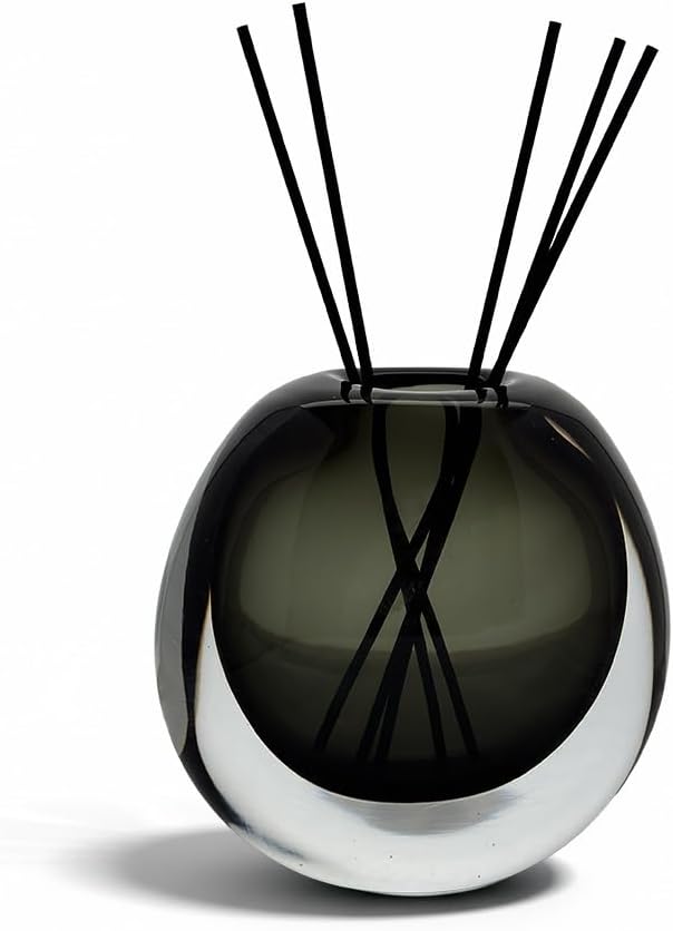 Smoke Glass Vase, DIY Empty Reed Diffuser Bottle for Essential Oils, 200mL, Aromatherapy, Modern Home Decor Bloomnest