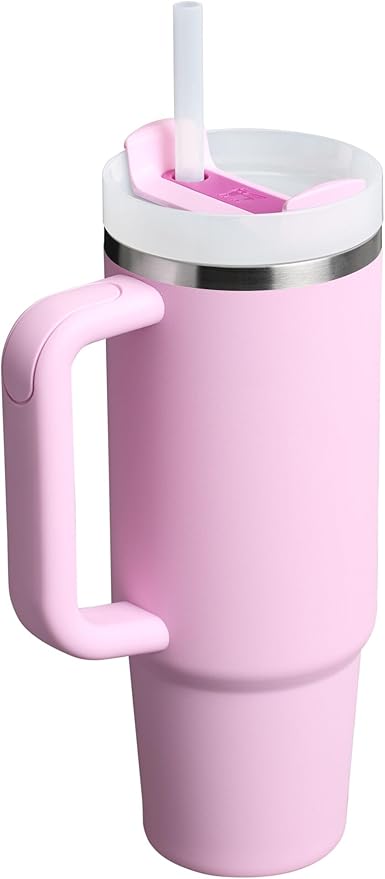 STANLEY Quencher H2.0 Tumbler with Handle and Straw 30 oz | Flowstate 3-Position Lid | Cup Holder Compatible for Travel | Insulated Stainless Steel Cup | BPA-Free | Cherry Blossom - Bloomnest