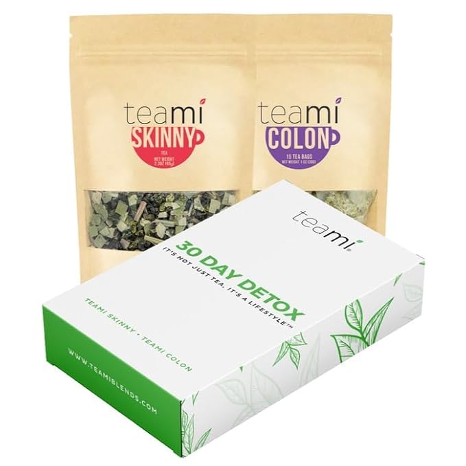 Teami® 30-Day Detox Tea Pack: All-Natural Teatox Kit with Teami Skinny & Colon Cleanse Loose Leaf Herbal Teas (Lemon) - Bloomnest