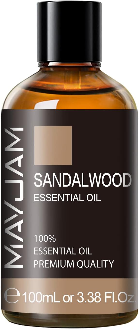 Sandalwood Essential Oil, 3.38FL.OZ Pure Essential Oils by MAYJAM, Large Volume Sandalwood Oil, Perfect for Aromatherapy Diffuser, Great for DIY Candle and Soap Making - Bloomnest