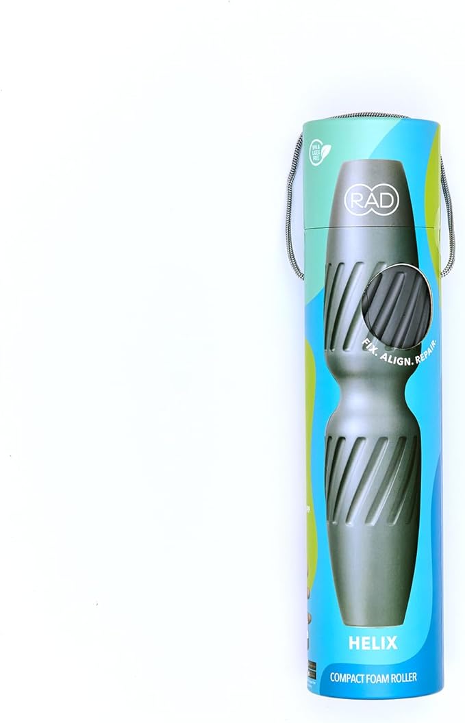 RAD Helix – Compact High-Density Exercise Foam Roller – Deep Tissue Myofascial Release for Back, Quads, Hamstrings & More – Muscle Recovery Tool for Stretching & Mobility - Bloomnest
