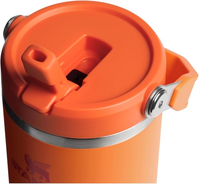 STANLEY IceFlow 2.0 Flip Straw Tumbler with Handle 30 oz | Twist On Lid and Flip Up Straw | Leak Resistant Water Bottle | Insulated Stainless Steel | BPA-Free | Goldenrod Coral - Bloomnest