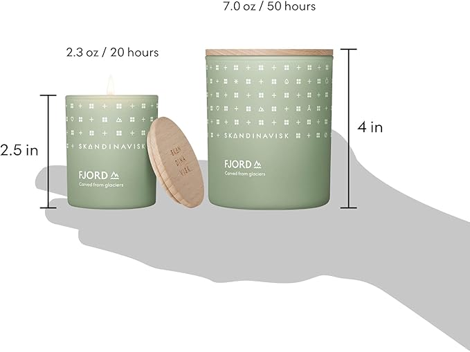Skandinavisk Fjord Scented Candle. Fragrance Notes: Apple and Pear Blossom, Orchard Fruits and Redcurrants. 7.0 oz. - Bloomnest