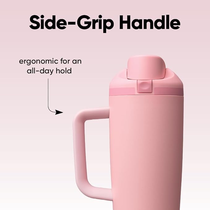 Owala FreeSip Tumbler - Stainless Steel - 30-oz. - Pink (Rose Quartz) Owala