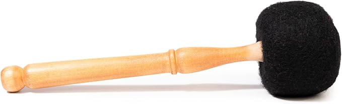 Drum Mallet Wool Felted Drum Stick - 9 Inches Wool Mallet for Gongs & Large Singing Bowls by Himalayan Bazaar - Bloomnest