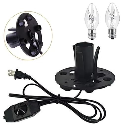 Himalayan Salt Lamp Cord, with Dimmer Switch,Christmas Bulb,Salt Lamp Cord with Dimmer Control and Base Assembly,6 Feet,E12 Base for Himalayan Salt Lampsand with 2 Free 15W Bulbs for Salt Lamp