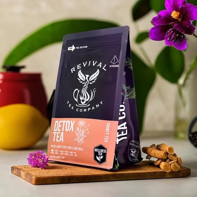 Revival Tea Company Herbal Tea - Hand Blended Craft Bold Flavor | Loose Leaf or Tea Bags | Organic and Caffeine Free (Tea Bags, Detox Tea) - Bloomnest