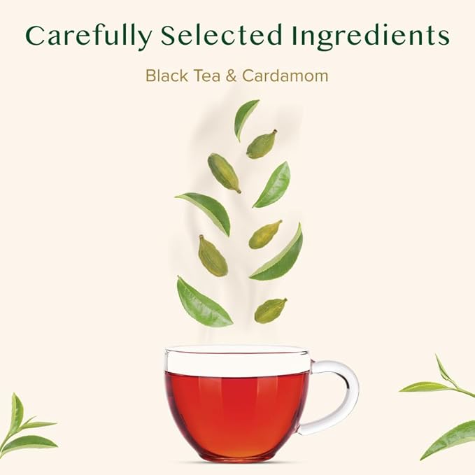 VAHDAM, Cardamom Chai Tea Loose Leaf (50 Cups,3.53 oz)  India's Traditional Cardamom Tea | Spiced Chai Tea | Brew Hot, Iced Or Chai Latte/Masala Chai | Whole Loose-Leaf, Vacuum Sealed - Bloomnest