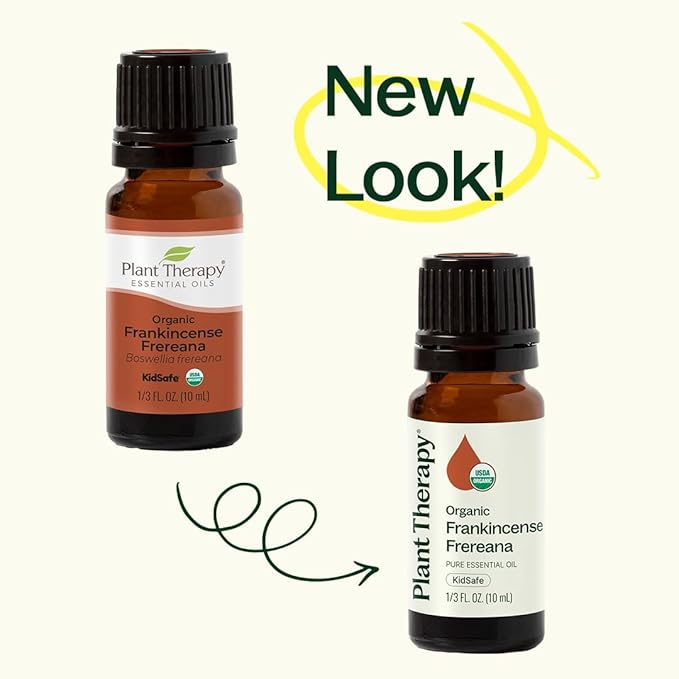 Plant Therapy Organic Frankincense Frereana Essential Oil 100% Pure, USDA Certified Organic, Undiluted, Natural Aromatherapy, Therapeutic Grade 10 mL (1/3 oz) PlantTherapy